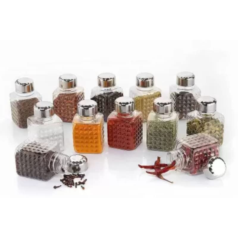 Rotating 24-piece spice rack with square containers for condiments Rotating 24-piece spice rack with square containers for condiments